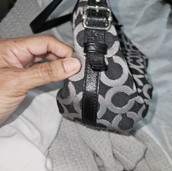 Black and Silver Authentic Coach handbag - Picture 4 of 7